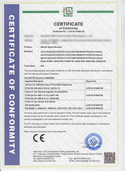 certificate of conformity